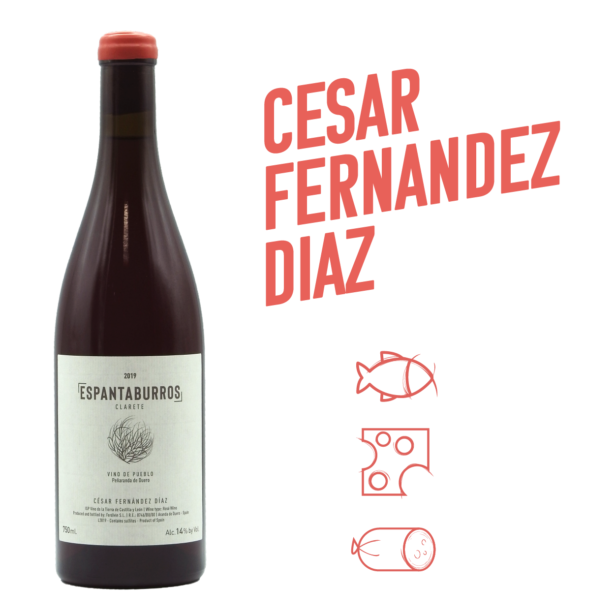 César Fernandés Diaz Espantaburros Clarete 2019