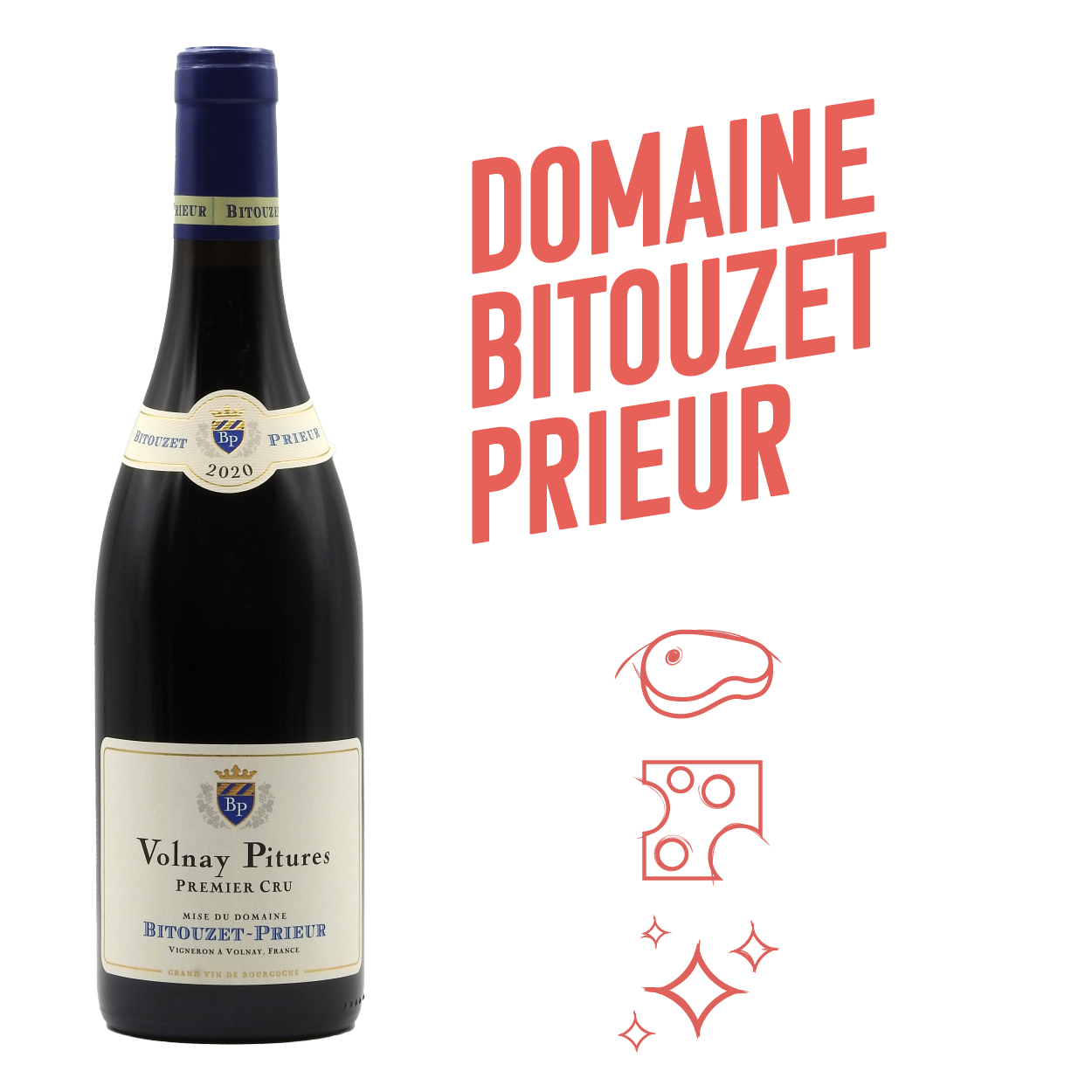 Domaine Bitouzet-Prieur Volnay 1º Cru Les Pitures Rouge 2020